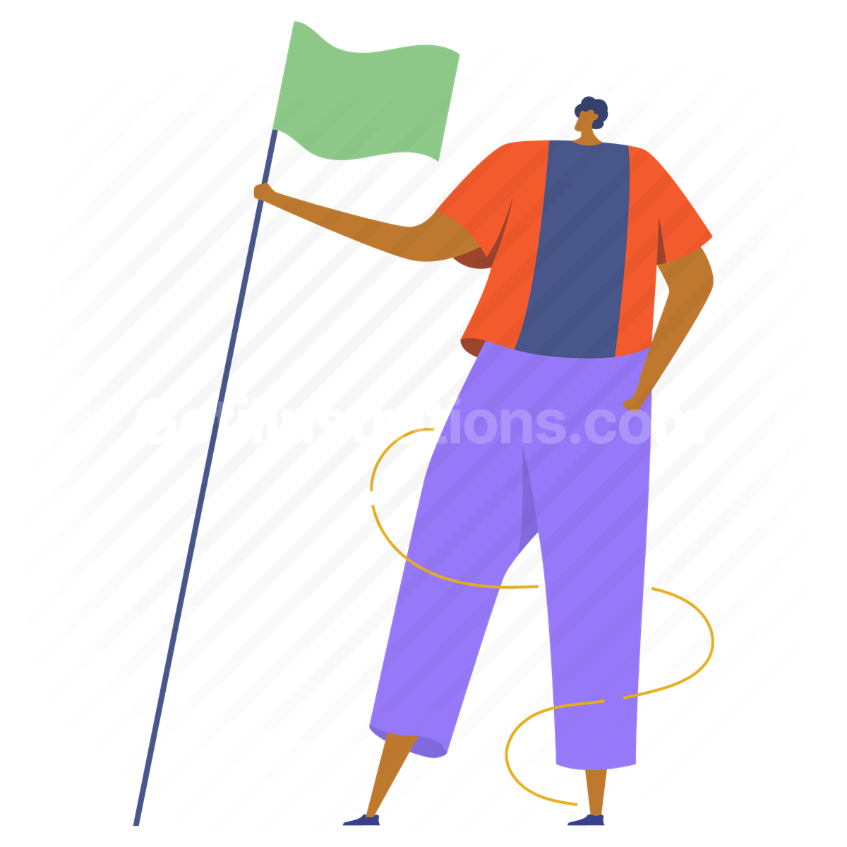 achievement, accomplishment, flag, flags, flagged, man, people, person